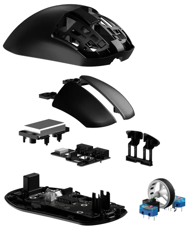 Бездротова ігрова мишка GamePro Asgard Thor Wireless PAW3395 RGB Ultralight Black (GM023B) - фото - №3