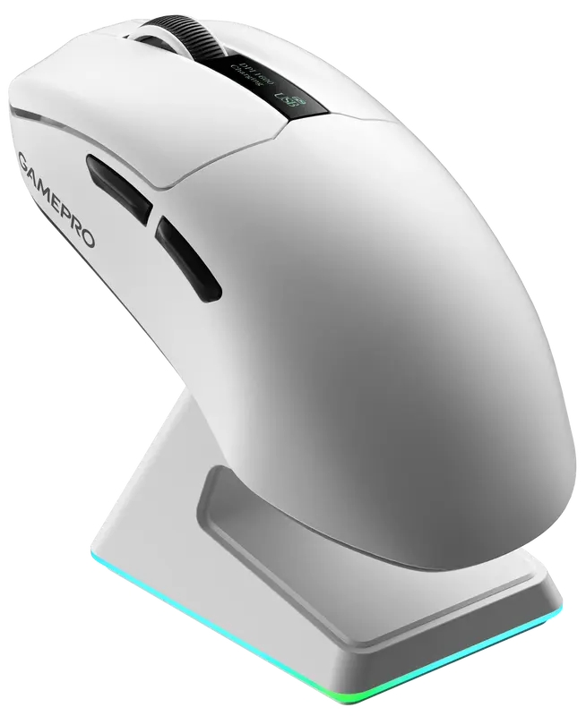 Бездротова ігрова мишка GamePro Asgard Thor Wireless PAW3395 RGB Ultralight White (GM023W) - фото - №0