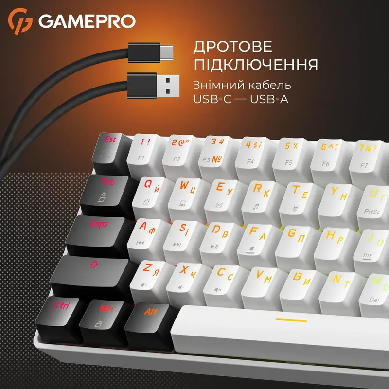 Механічна клавіатура Gamepro Genesis Infinity (MK130BW) Білий - фото - №13