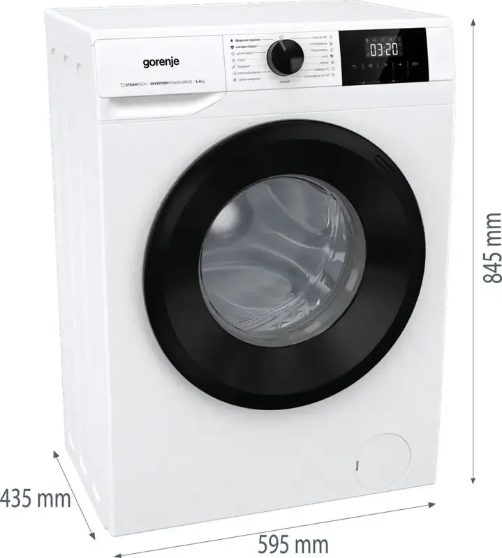Пральна машина з горизонтальним завантаженням Gorenje HA W3NGPI62SBS - фото - №5