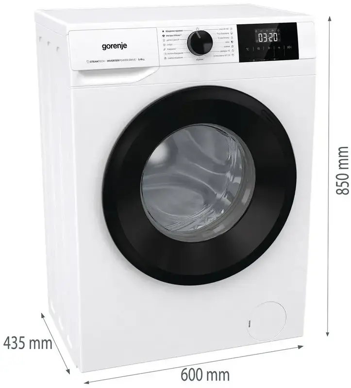 Пральна машина з горизонтальним завантаженням Gorenje HA W3NGPI61SBS - фото - №6