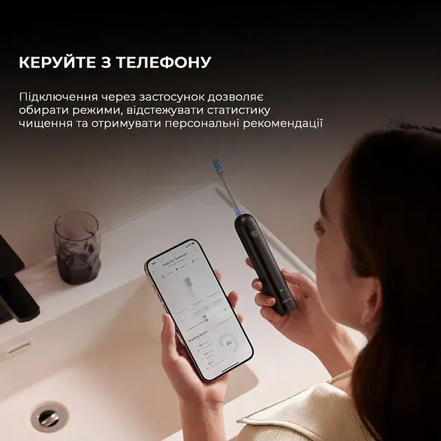 Електрична зубна щітка MOVA Fresh Pro Black (ATB15A-BK) - фото - №10