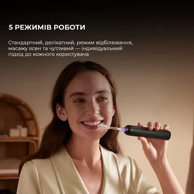 Електрична зубна щітка MOVA Fresh Pro Black (ATB15A-BK) - фото - №4