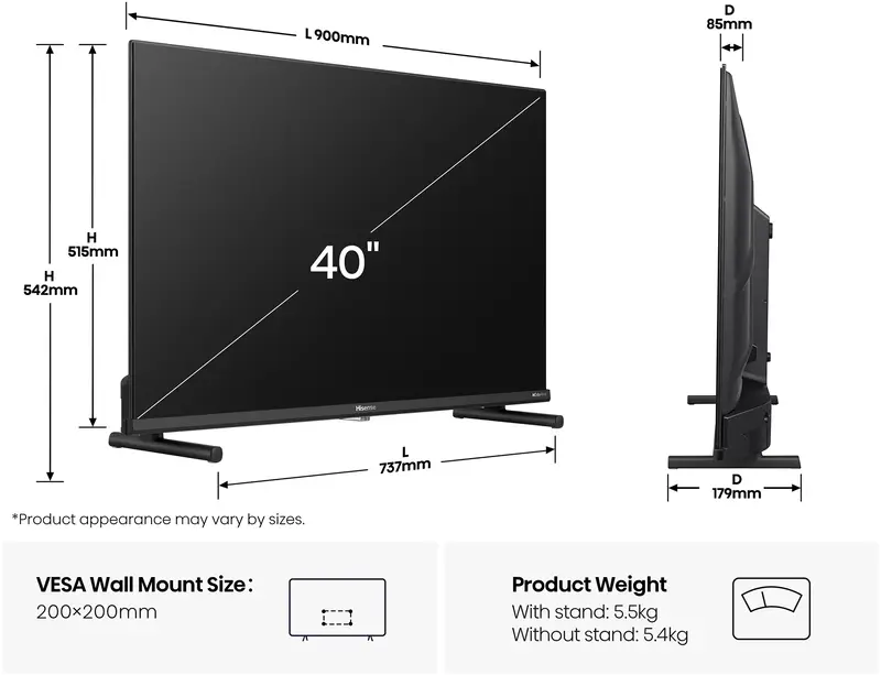 Телевизор Hisense 40A5Q - фото - №2