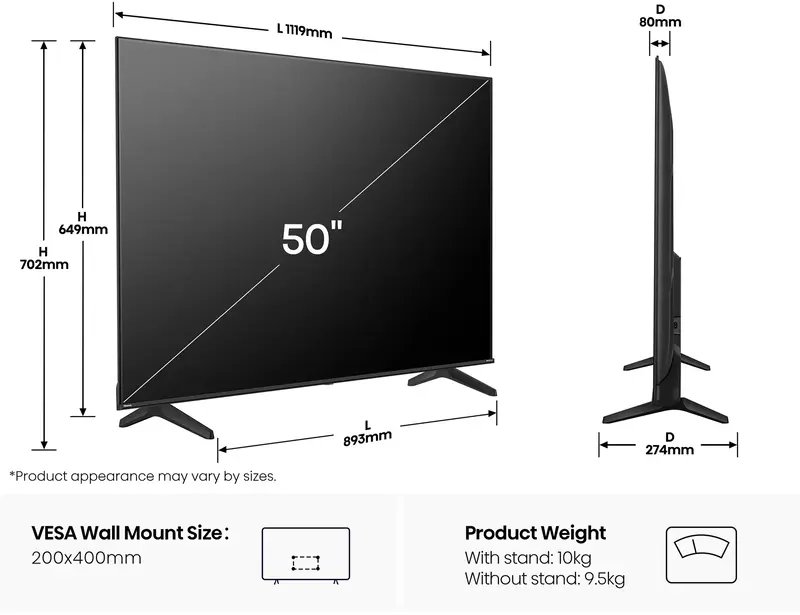 Телевізор Hisense 50A6Q - фото - №1