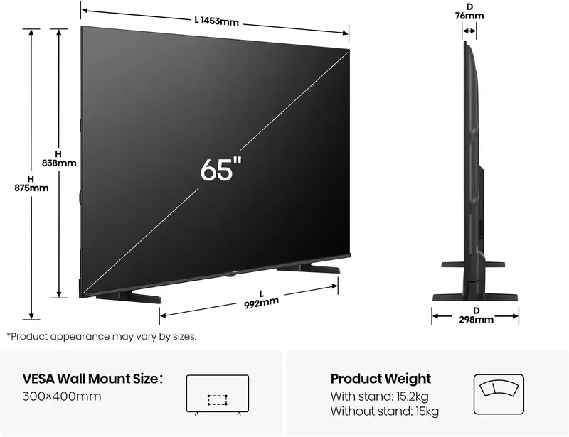 Телевізор Hisense QLED 65" 65E7Q - фото - №1