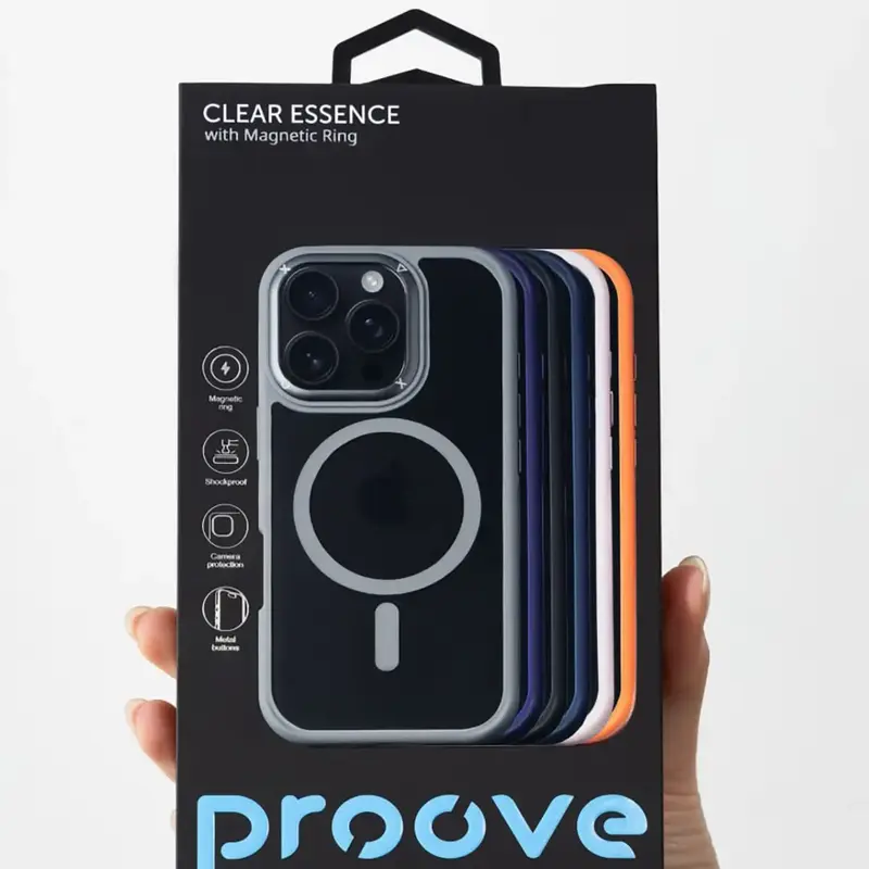 Чохол для iPhone 16 Pro Max Proove Essence Case with Magnetic Ring (midnight blue) - фото - №3