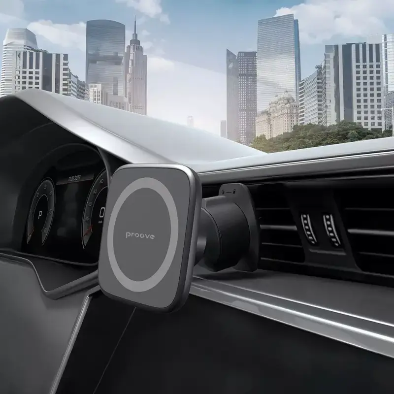 Автомобільний тримач Proove Block Magnetic Air Outlet Car Mount Magnetic Ring (Black) - фото - №2