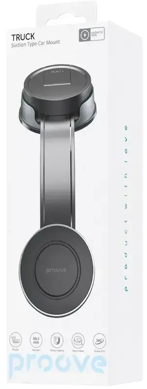 Автомобільний тримач Proove Truck Suction Type Car Mount (Black) - фото - №6