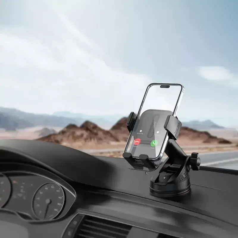 Автомобильный держатель Proove Crystal Clamp Plus Suction Type Car Mount (Black) - фото - №4