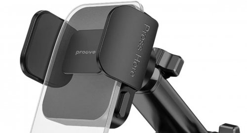 Автомобильный держатель Proove Crystal Clamp Plus Suction Type Car Mount (Black) - фото - №3