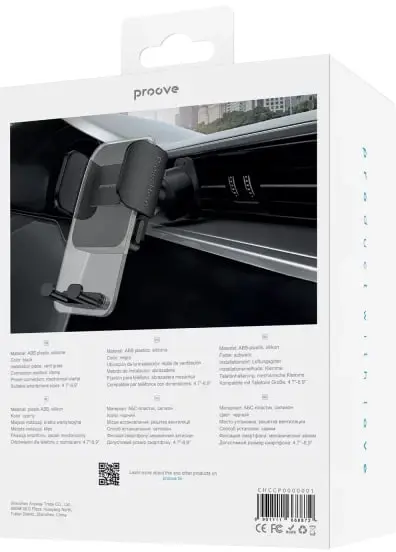 Автомобільний тримач Proove Crystal Clamp Plus Air Outlet Car Mount (Black) - фото - №2