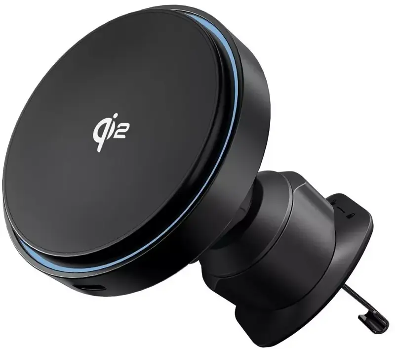 Автомобільний тримач з Бездротовим ЗП Proove Light Circle Qi2 15W (Black) - фото - №0