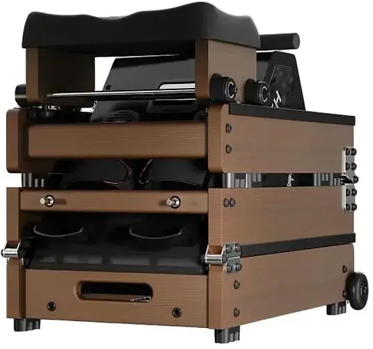 Гребной тренажер KingSmith Водный с системой тройного складывания WR20 (RMWR20F) Walnut Wood - фото - №4