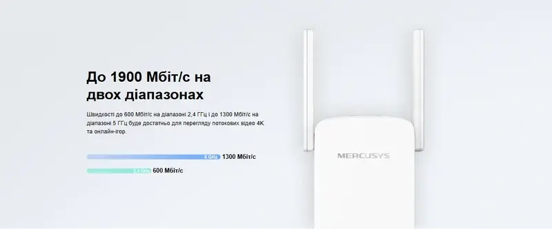Пiдсилювачi Wi-Fi сигналу Mercusys ME50G 600+1300Мбит/с - фото - №5