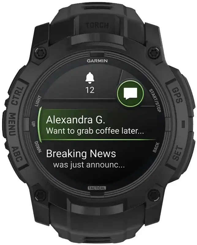 Смарт-годинник GARMIN Instinct 3 50мм Amoled Tactical Edition Black - фото - №2