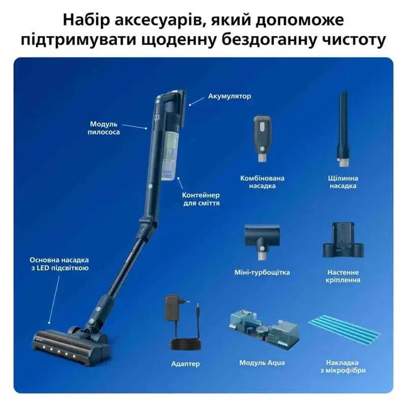 Аккумуляторний пилосос PHILIPS Flex Series 5000 XC5244/10 - фото - №13