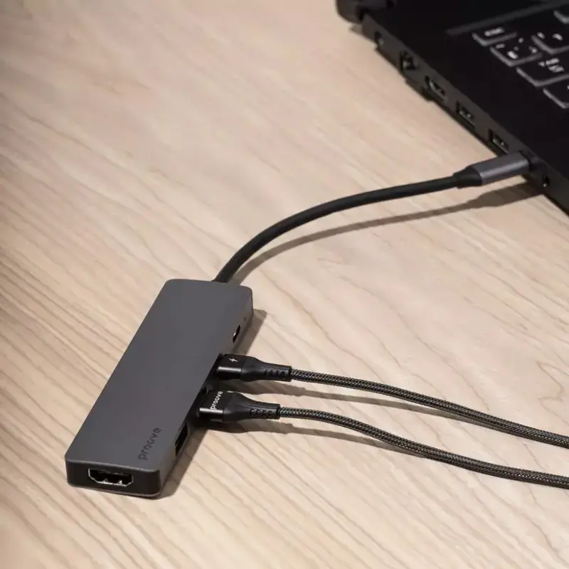HUB USB-C Proove Iron Link 7 в 1 (сiрий) - фото - №5