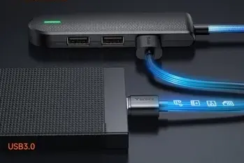 HUB USB McDodo (HU-143) 5 в 1 (сiрий) - фото - №4