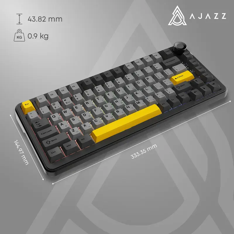 Клавиатура игровая Ajazz AK820 MAX PLUS-Daydream Switch Black-Gray