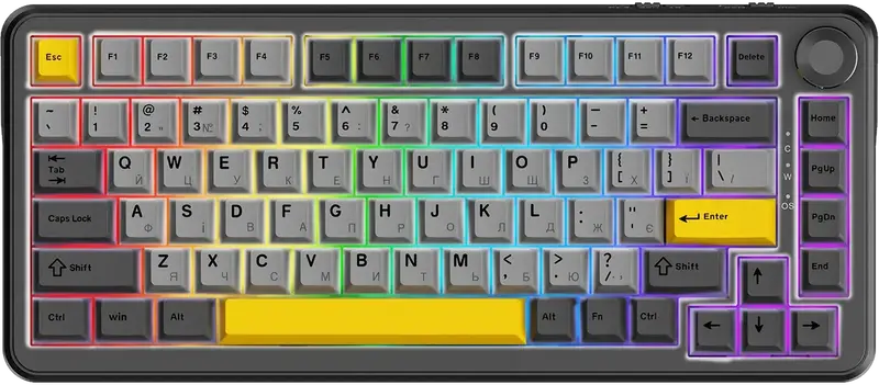 Клавиатура игровая Ajazz AK820 MAX PLUS-Daydream Switch Black-Gray