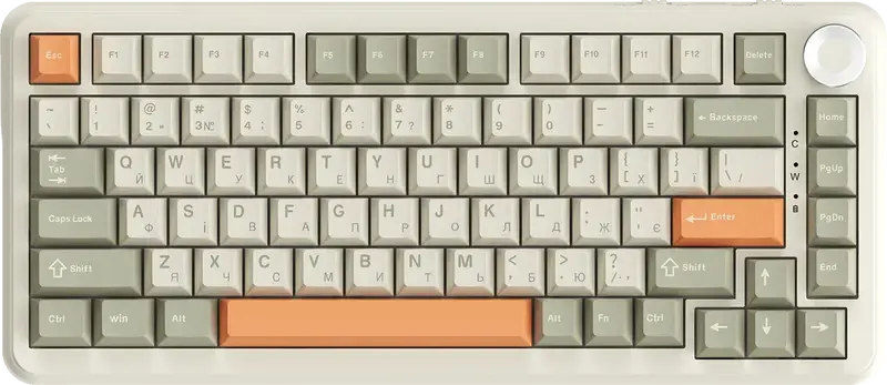 Клавиатура игровая Ajazz AK820MAX Switch Grey Beige - фото - №0