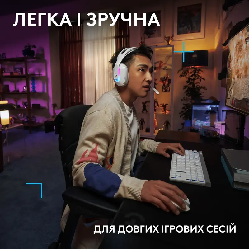 Ігрова гарнітура Logitech Wireless Gaming G522 White - фото - №5