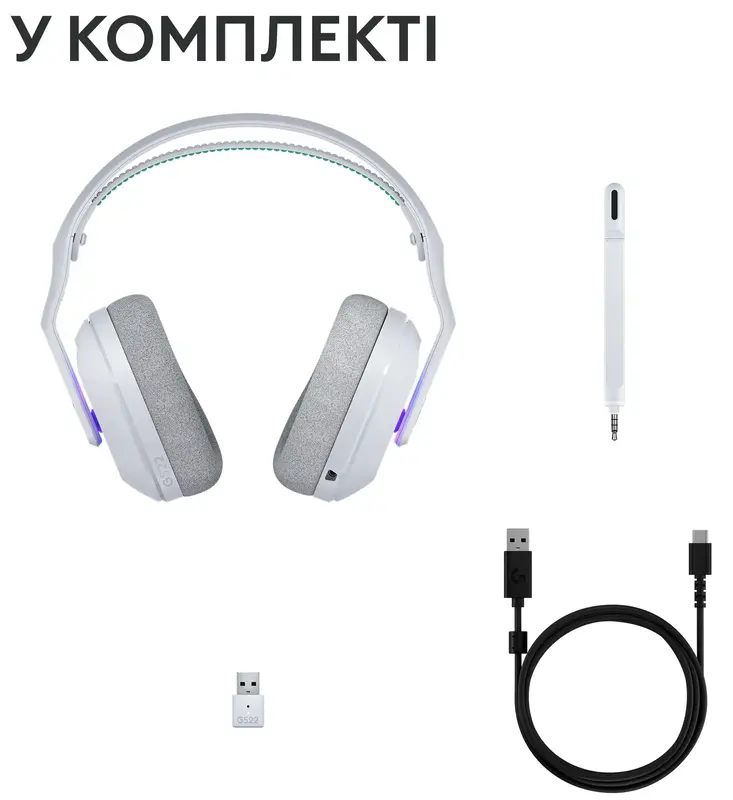 Ігрова гарнітура Logitech Wireless Gaming G522 White - фото - №8