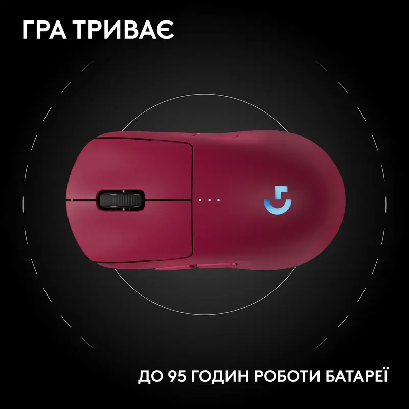 Бездротова ігрова миша Logitech PRO 2 Lightspeed - Magenta - фото - №11