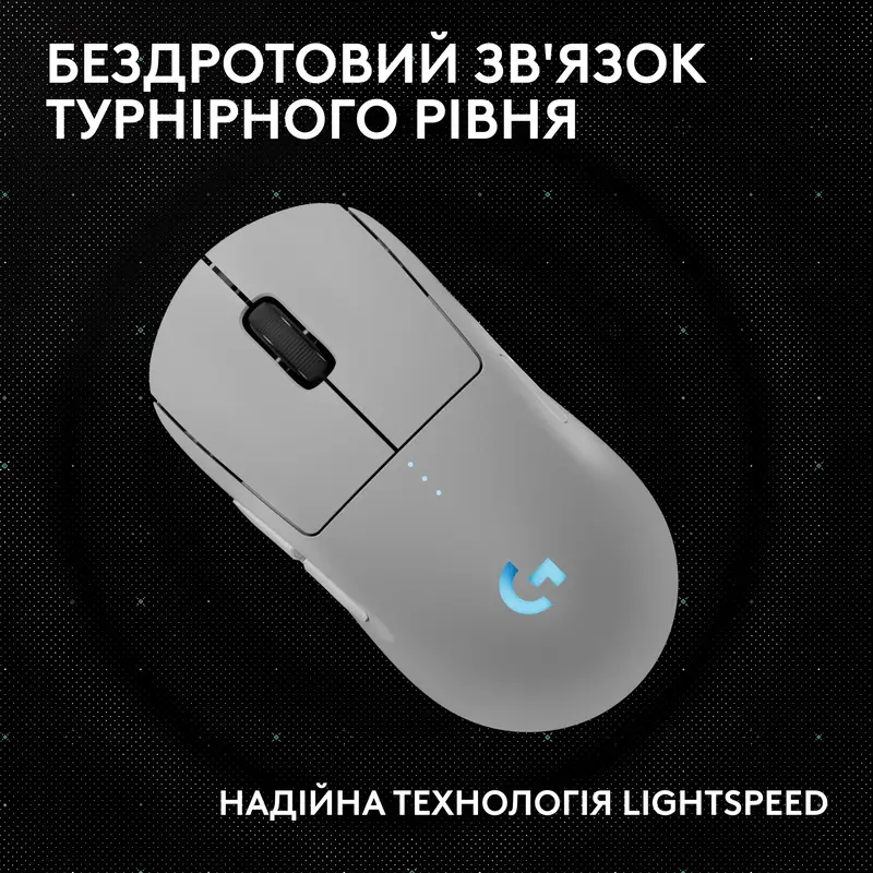 Бездротова ігрова миша Logitech PRO 2 Lightspeed - White EER - фото - №4