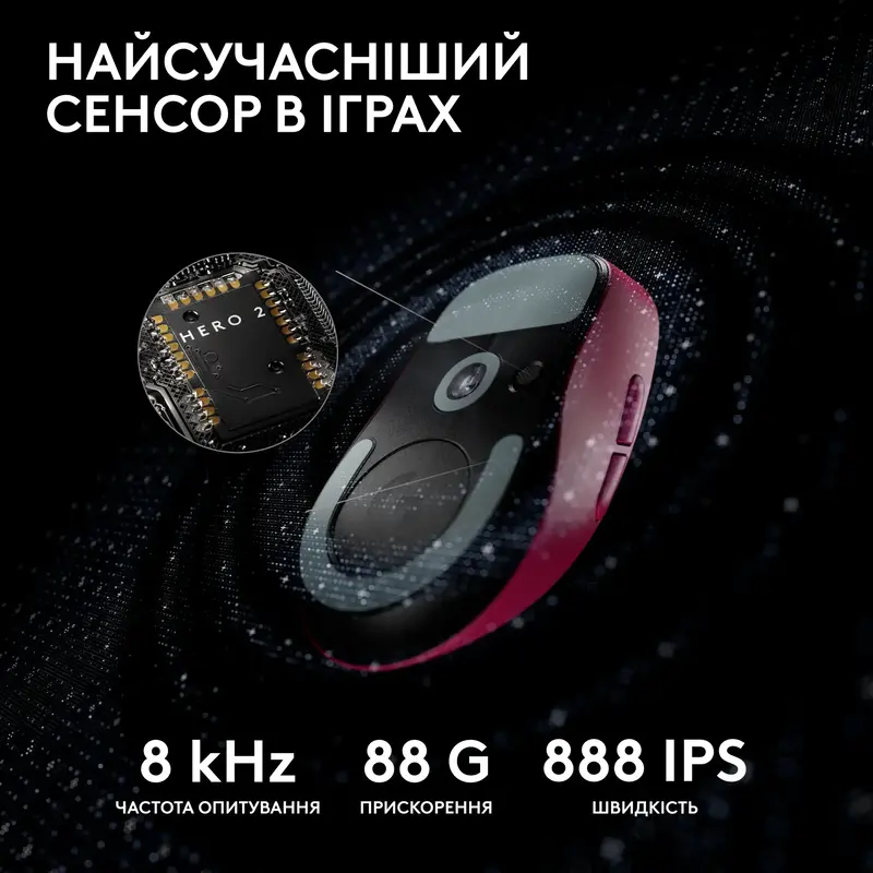 Миша ігрова Logitech G PRO X SUPERLIGHT 2 LIGHTSPEED MAGENTA - фото - №3