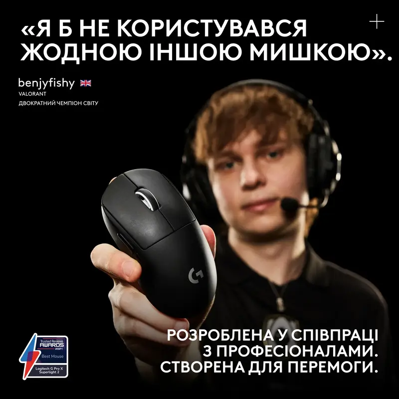 B3 Бездротова ігрова миша Logitech G PRO X SUPERLIGHT 2 LIGHTSPEED - WHITE - фото - №6
