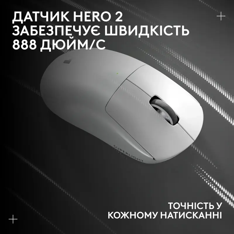 B3 Бездротова ігрова миша Logitech G PRO X SUPERLIGHT 2 LIGHTSPEED - WHITE - фото - №11