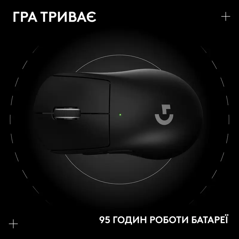 Миша ігрова Logitech G PRO X SUPERLIGHT 2 DEX Wireless BT - BLACK - фото - №13