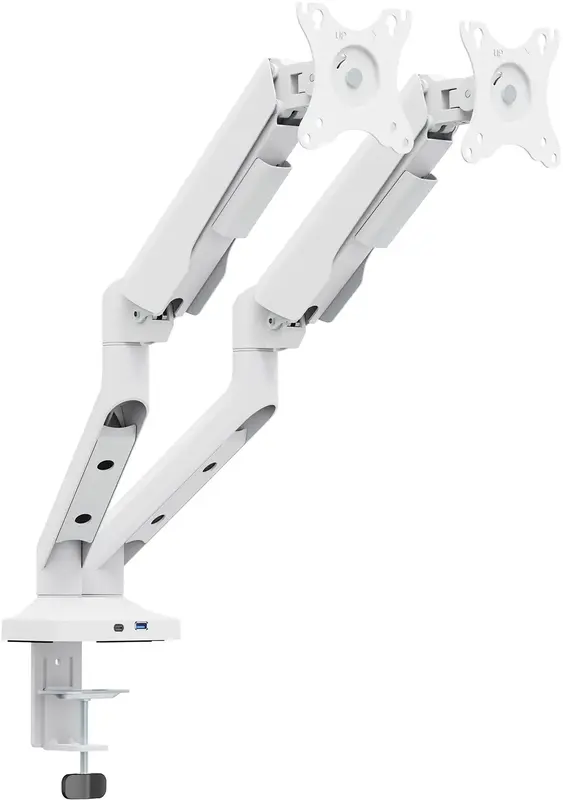 Настільне кріплення для двох моніторів OfficePro MA452W 17-35" 2-12 кг White - фото - №4