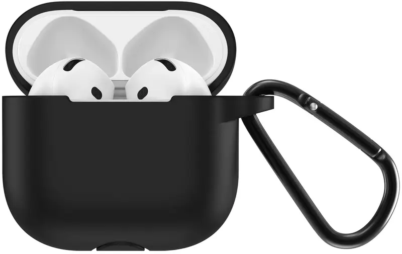 Чехол Keephone Airpods Pro 4 Liquid Silicone Case Black (KPSILIAIR4BK) - фото - №0