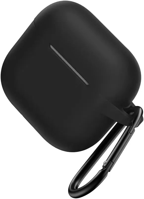 Чехол Keephone Airpods Pro 4 Liquid Silicone Case Black (KPSILIAIR4BK) - фото - №2