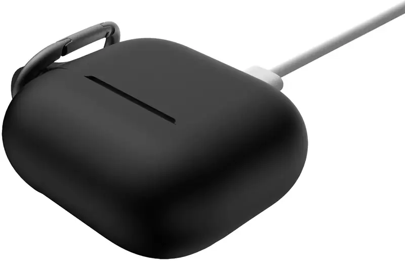 Чехол Keephone Airpods Pro 4 Liquid Silicone Case Black (KPSILIAIR4BK) - фото - №4