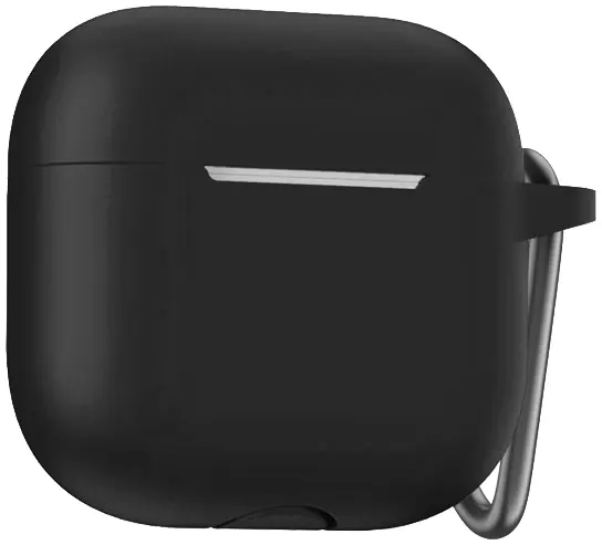 Чехол Keephone Airpods Pro 4 Liquid Silicone Case Black (KPSILIAIR4BK) - фото - №5