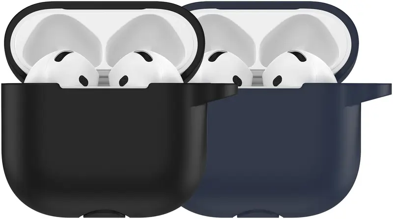 Чехол Keephone Airpods Pro 4 Liquid Silicone Case Black (KPSILIAIR4BK) - фото - №6