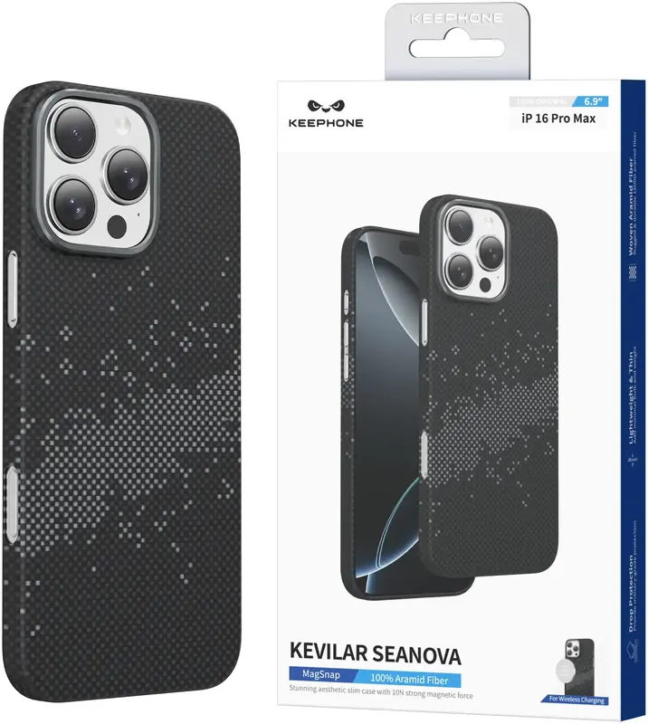 Чохол Keephone Kevilar Seanova MagSafe Case for iPhone 16 Pro Max Starry (KPKVSE16PMSY) - фото - №8