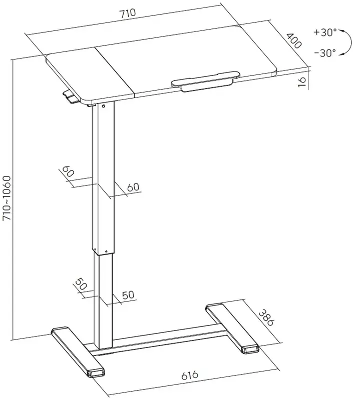 Комп'ютерний стіл Officepro ODM320B Black - фото - №7
