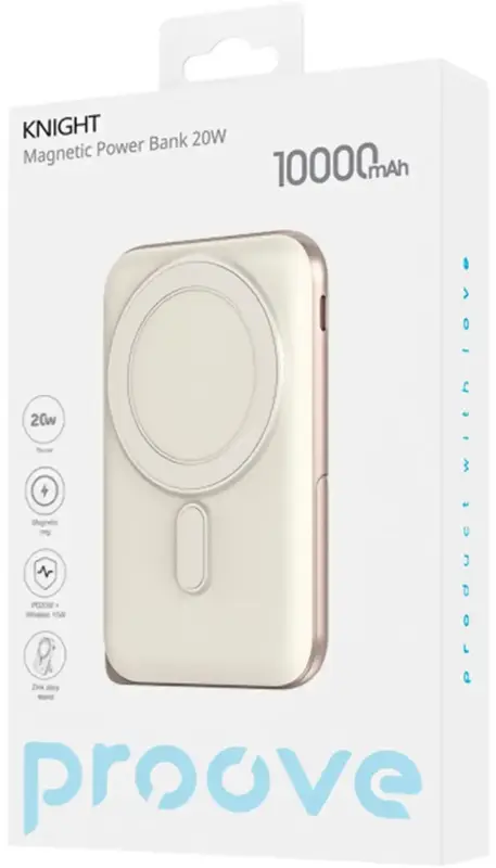 Порт.ЗП Proove Knight 10000mAh 20W (бежевый) - фото - №5