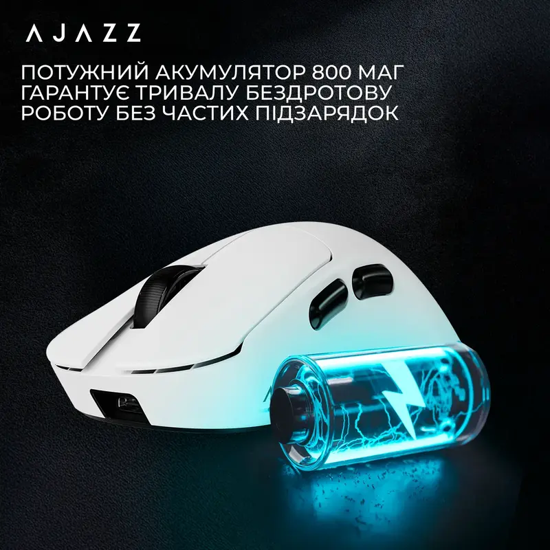 Комп'ютерна миша Ajazz AJ179 v2 max white - фото - №8