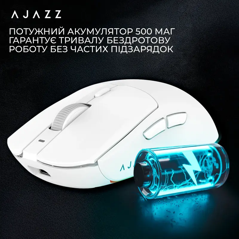Комп'ютерна миша Ajazz AJ139 V2 MC White - фото - №10