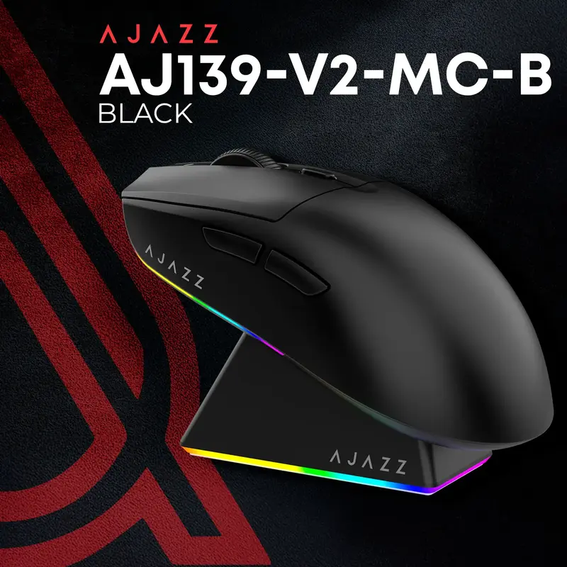 Комп'ютерна миша Ajazz AJ139 V2 MC Black - фото - №5