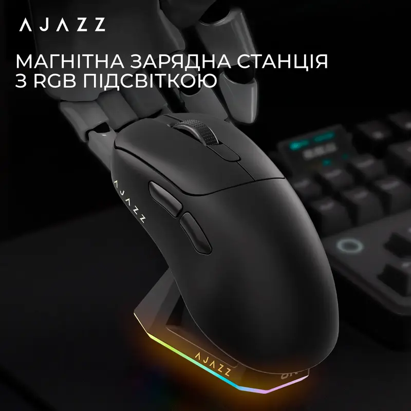 Комп'ютерна миша Ajazz AJ179PRO Black - фото - №7