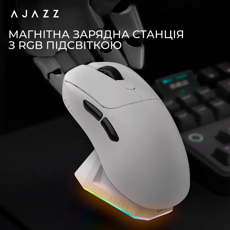 Компьютерная мышь Ajazz AJ179PRO White - фото - №7