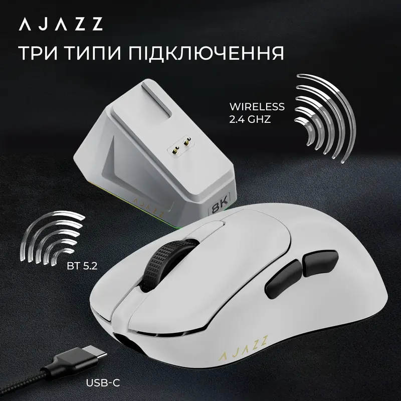 Компьютерная мышь Ajazz AJ179PRO White - фото - №11