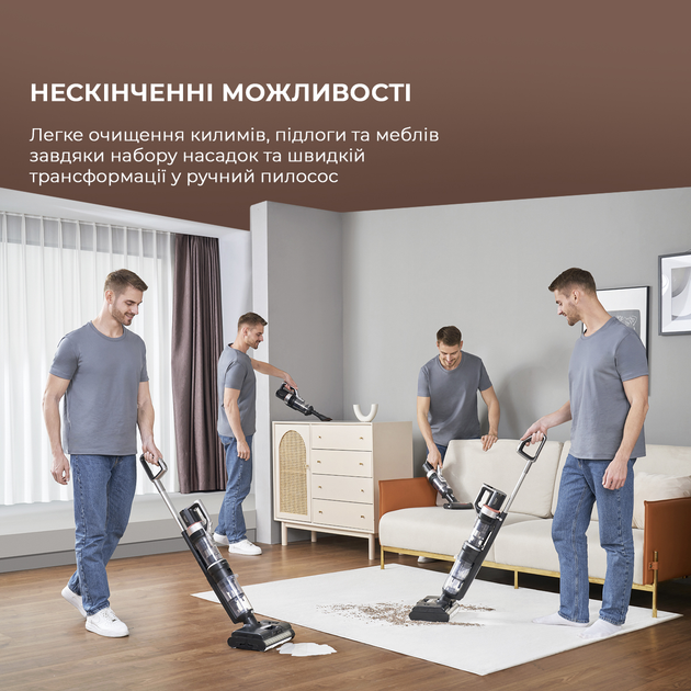Бездротовий миючий пилосос Jimmy HW11 PRO MAX 3 в 1 - фото - №14